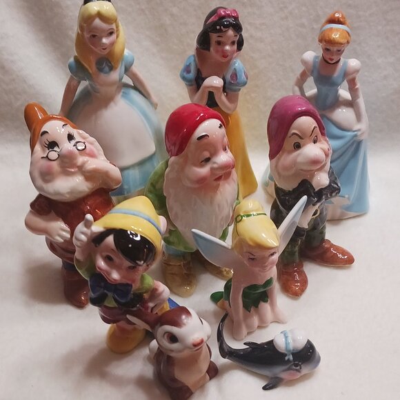 Vintage Disney Lot of 10 Figurines From 1970's Production Various